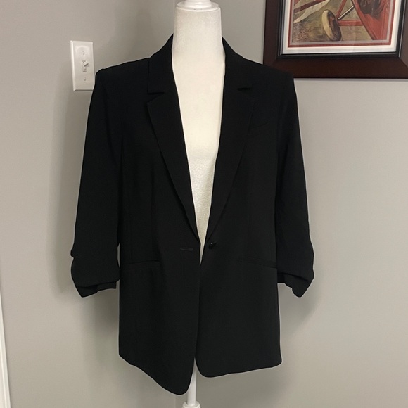 Cinq A Sept Black Crepe 'Khloe' Blazer Size 10 Career Formal Dressy Business - Picture 1 of 6